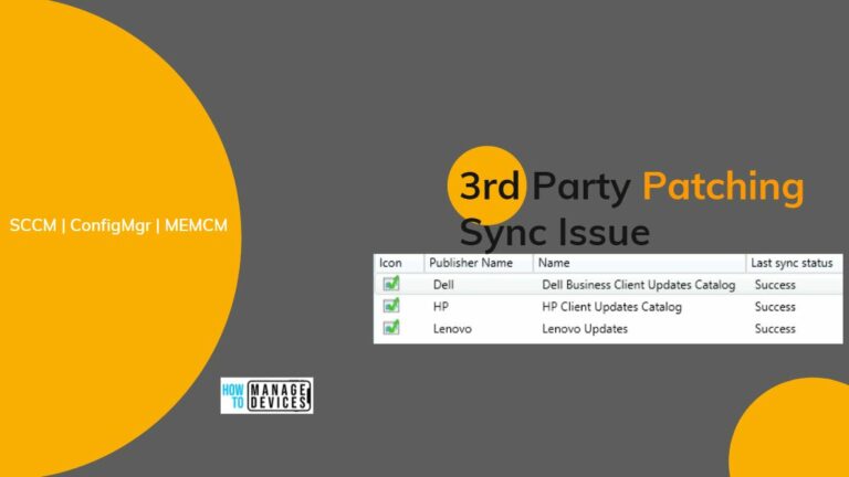 Fix SCCM 3rd Party Patching Sync Failed Issue