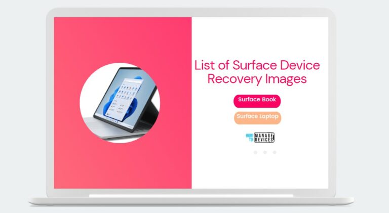 List of Surface Device Recovery Images