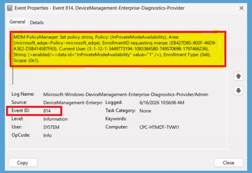 Prevent InPrivate Web Browsing in Microsoft Edge using Intune -Fig.11
