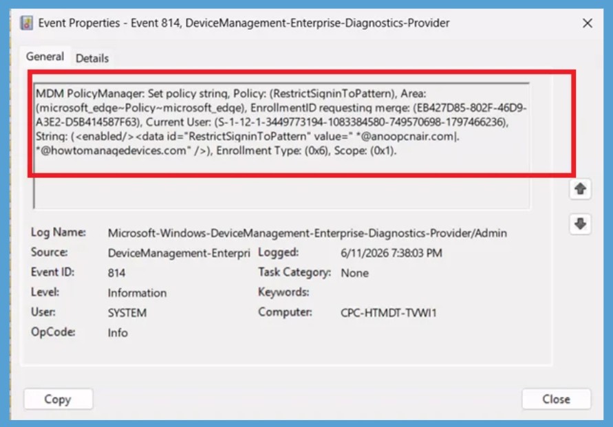 Configure Edge Sign-in Restrictions for Organizational Accounts using Intune Policy 12 Configure Edge Sign-in Restrictions for Organizational Accounts using Intune Policy - Fig.10
