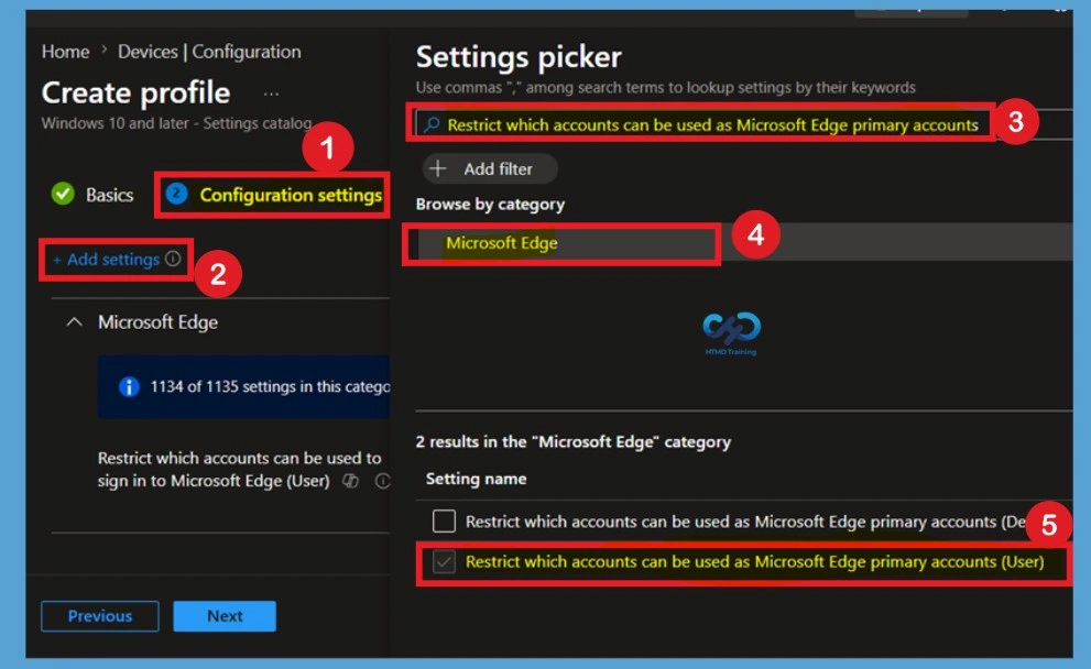 Configure Edge Sign-in Restrictions for Organizational Accounts using Intune Policy 5 Configure Edge Sign-in Restrictions for Organizational Accounts using Intune Policy - Fig.4