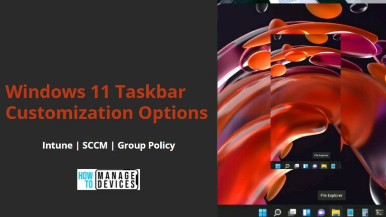 Windows 11 Taskbar Customization Using Intune