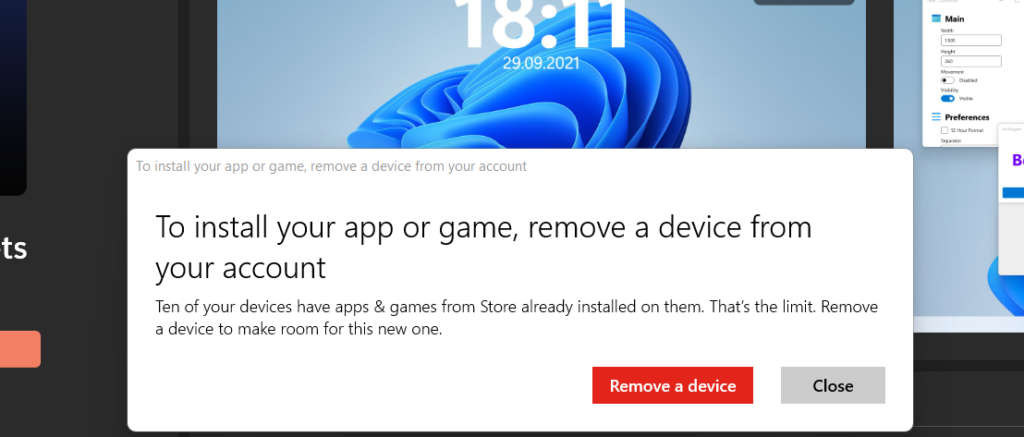 Remove Windows 10 Device from Microsoft Store Account