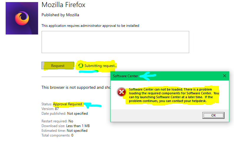 SCCM Application Request Failed SqlException caught in SubmitNewRequest deadlock or retry count exceeded