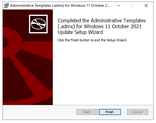 Completed the administrative templates for windows 11 setup