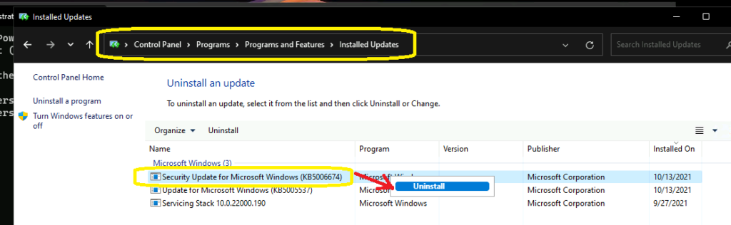 Remove Windows 11 Update Patch Latest Cumulative  Update