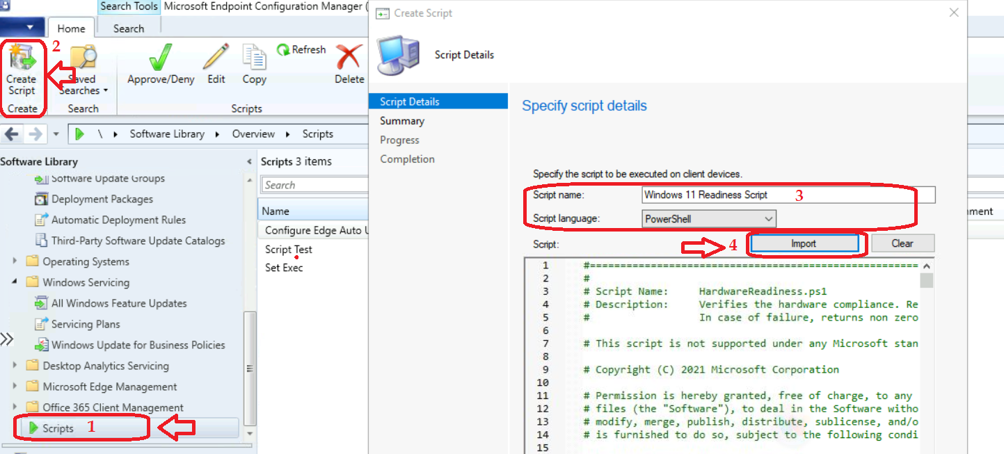 Deploy Windows 11 Hardware Readiness PowerShell Script Using SCCM And