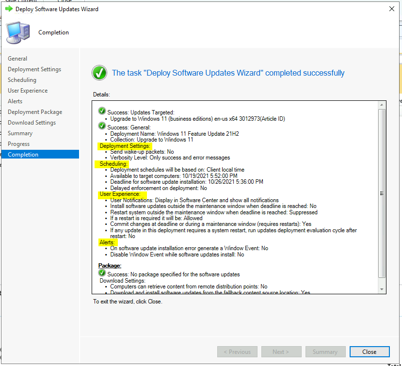 SCCM Servicing Plans for Windows 11 in-place Upgrade