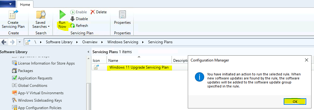 SCCM Servicing Plans for Windows 11 in-place Upgrade 3