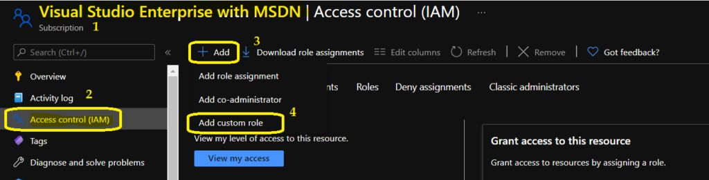 Restart VM Helpdesk Operator Azure RBAC Custom Role for AVD