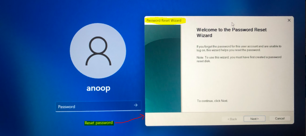 Reset Windows 11 Password for Local Admin Account with Password Reset Disk