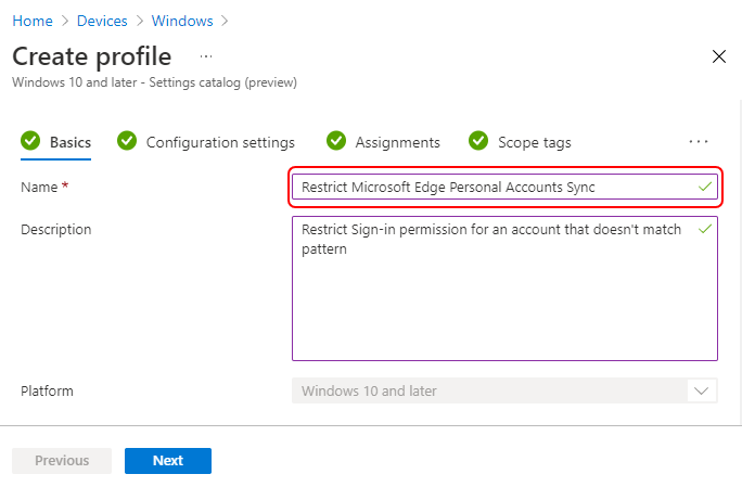 Restrict Microsoft Edge Personal Accounts Sync Using Intune 1