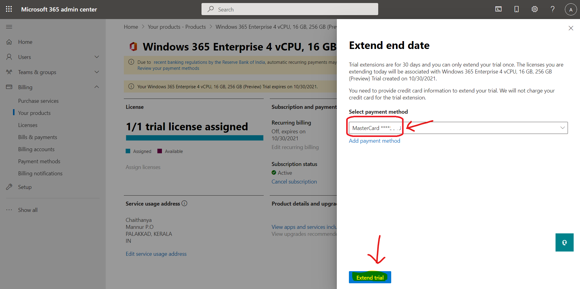 Extend Trial License Of Windows 365 Cloud PC Assign License To Azure AD