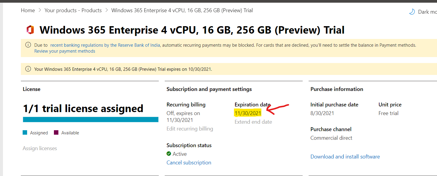 Extend Trial License Of Windows 365 Cloud PC Assign License To Azure AD ...