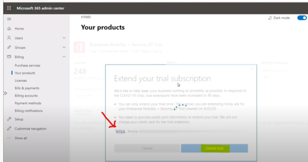 Extend Intune Trial Subscription Validity Version | Expire 2