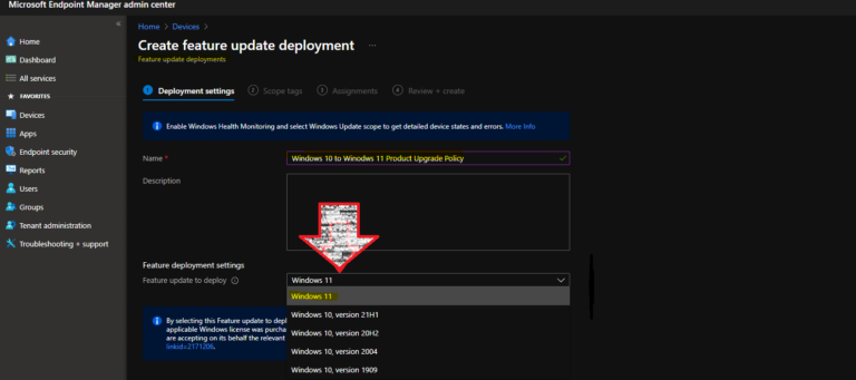 Upgrade To Windows 11 Using Intune Feature Update Deployment Policy ...
