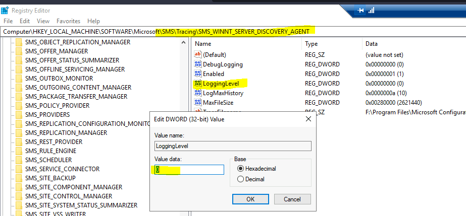 SCCM Server-Side Logging How to Turn On Verbose SQL NAL logging