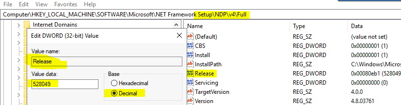  SCCM CMPivot Dot Net Query -  Dot Net Version Details using SCCM CMPivot Query 