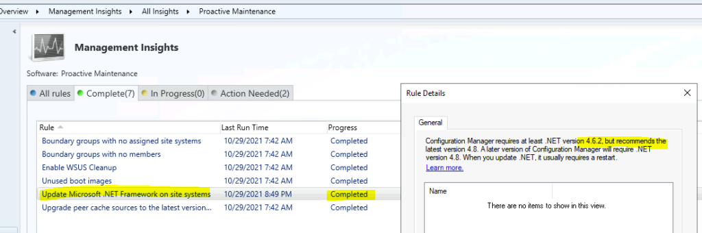 Fix Dot Net Version Reporting Issue with SCCM 