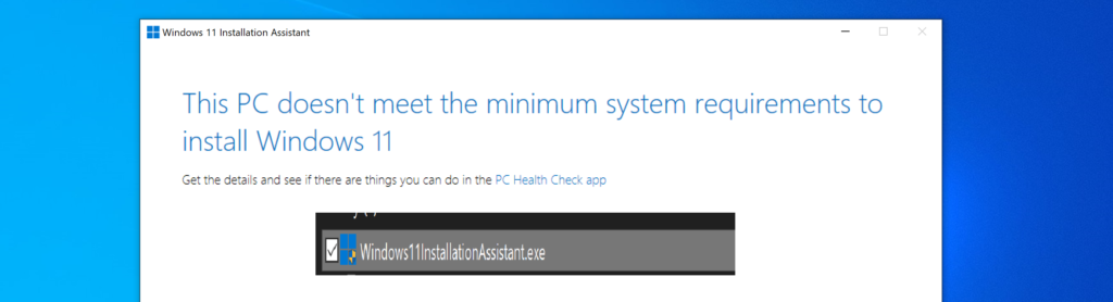 Windows11InstallationAssistance.exe tool