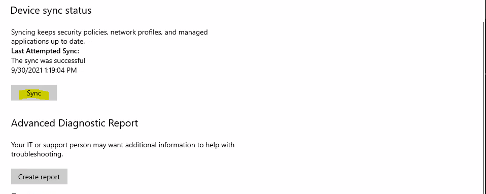 Windows Devices - How to Manually Sync to refresh Intune Policies