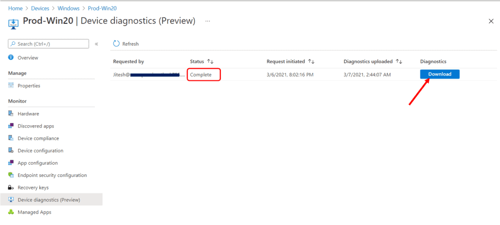 Collect Intune Logs from MEM Portal Diagnostic Data 8 How to Download Intune Logs Diagnostics