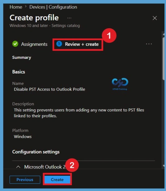 Disable PST Access in Microsoft Outlook to Prevent Unmanaged Email Storage using Intune Policy 10 Disable PST Access in Microsoft Outlook to Prevent Unmanaged Email Storage using Intune Policy- Fig.9
