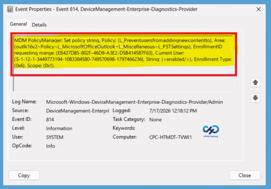 Disable PST Access in Microsoft Outlook to Prevent Unmanaged Email Storage using Intune Policy 12 Disable PST Access in Microsoft Outlook to Prevent Unmanaged Email Storage using Intune Policy- Fig.11
