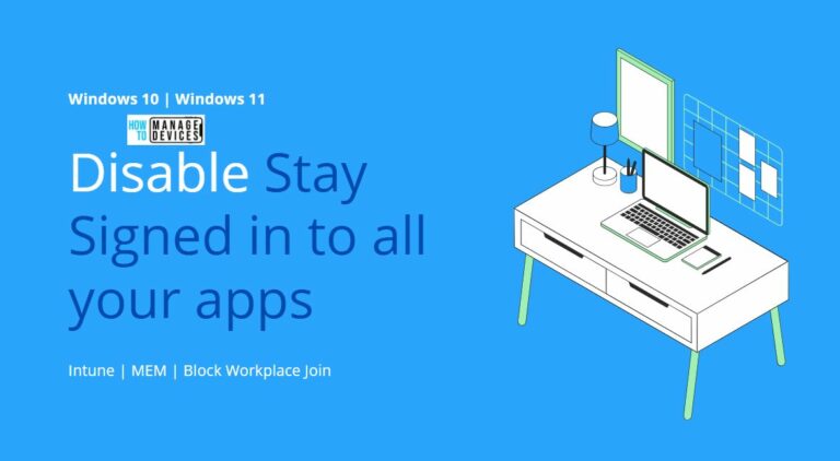 Disable Stay Signed in to all your apps Prompt using Intune