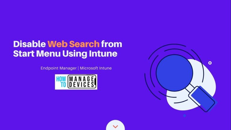 Disable Web Search from Start Menu Using Intune