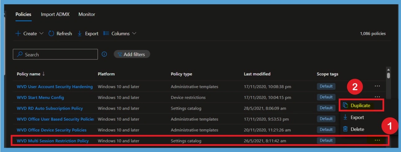 Duplicate Existing Settings Catalog Configurations to Simplify Policy Creation using Intune 3 Duplicate Existing Settings Catalog Configurations to Simplify Policy Creation using Intune- Fig.2