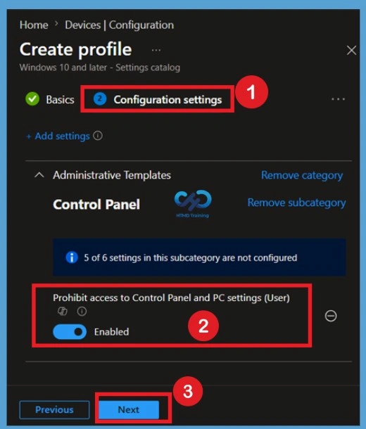 Prohibit Access to Control Panel and PC Settings to Prevent Users from Modifying System Settings using Intune Policy -Fig.6