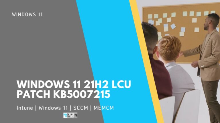 Windows 11 21H2 Cumulative Update Patch KB5007215