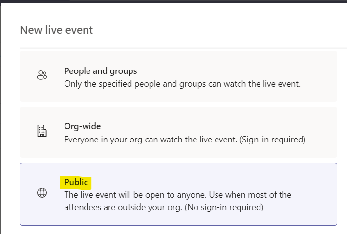 FIX Teams Public Live Event Option Disabled or Grayed Out Issue 7