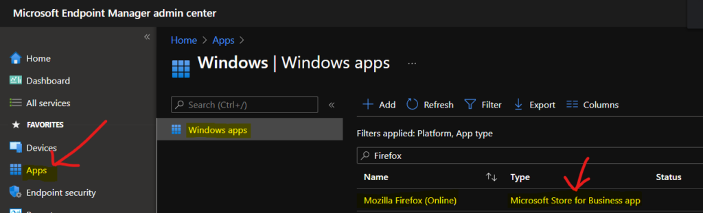 Deploy Firefox Browser using Intune