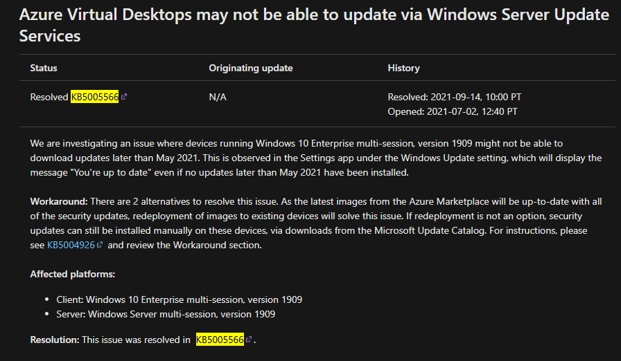 Fixed AVD Azure Virtual Desktop Patching Issue while Using SCCM WSUS for Patching - Fig.3