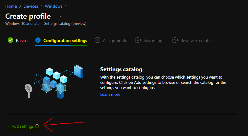 Disable Control Panel PC Settings Using Intune