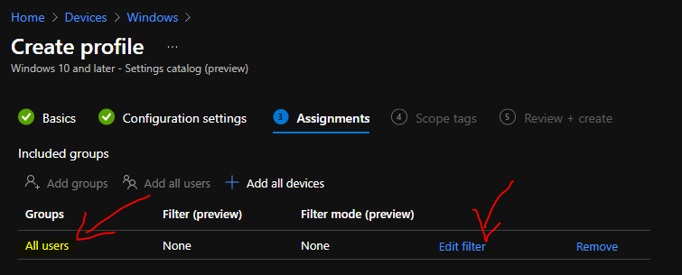 Remove Search link from Start Menu Using Intune 2