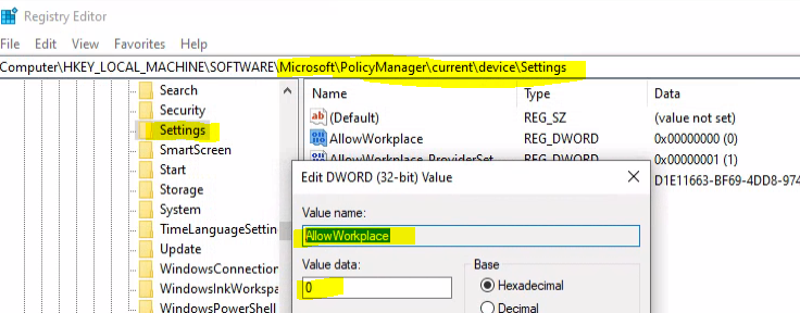  Disallow Workplace Join using Window CSP 