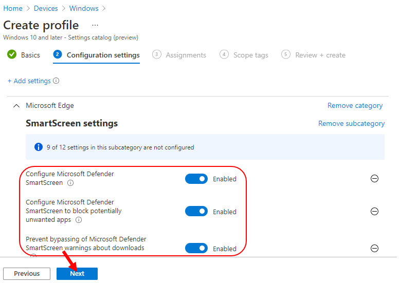 Configure PUA Protection in Microsoft Edge using Intune MEM | Microsoft Defender 4