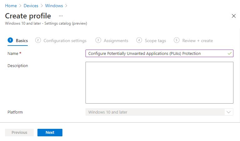 Configure PUA Protection in Microsoft Edge using Intune MEM | Microsoft Defender 1