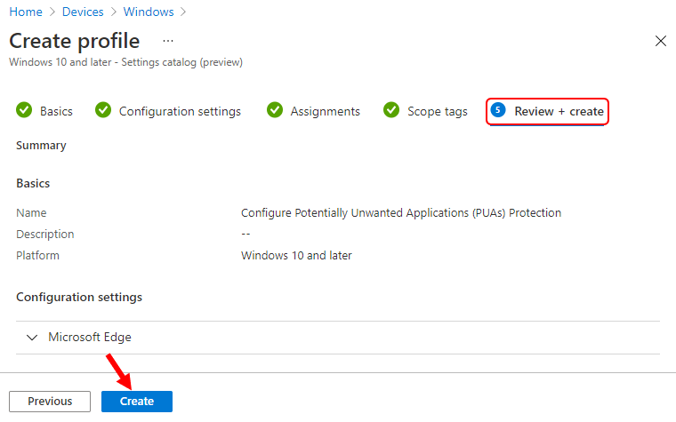 Configure PUA Protection in Microsoft Edge using Intune MEM | Microsoft Defender 5