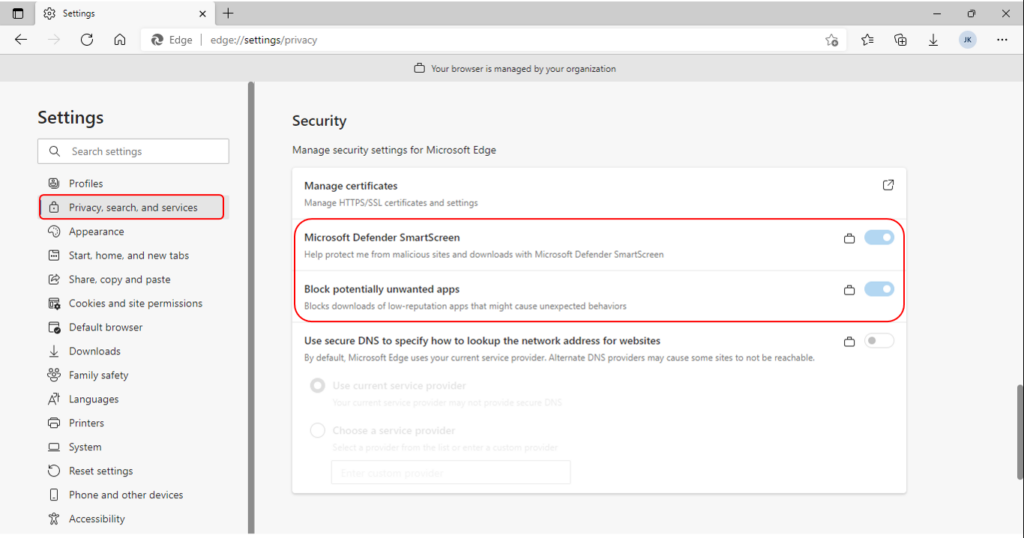 Configure PUA Protection in Microsoft Edge 