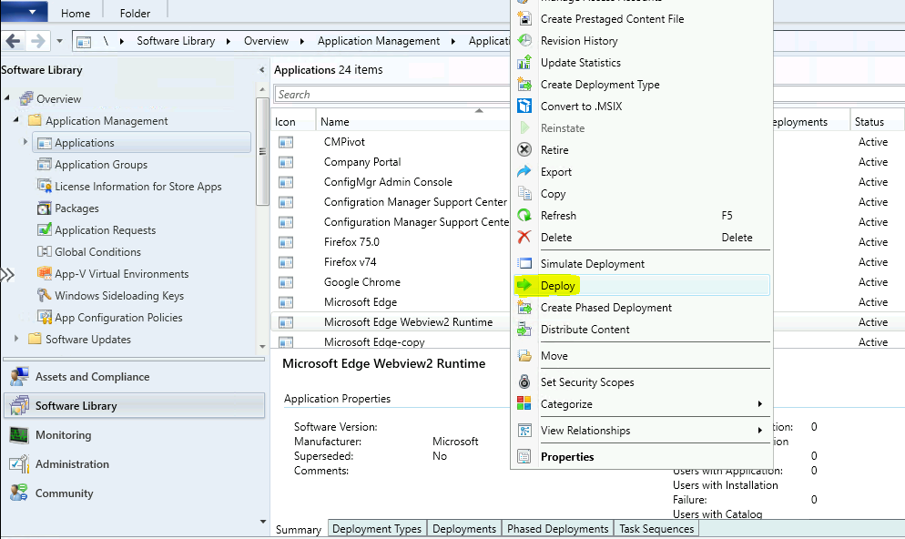 Deploy Microsoft Edge WebView2 Using SCCM ConfigMgr 13