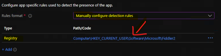 Detection Rules for Fiddler Application in Intune MEM