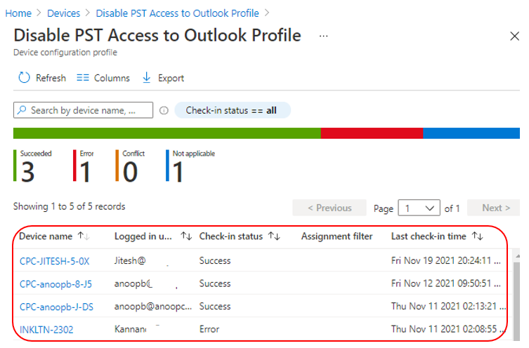 Intune Settings Catalog Profile Report 1