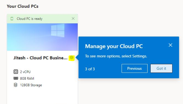 Business Edition Windows 365 Cloud PC End User Provisioning Experience Walkthrough 2