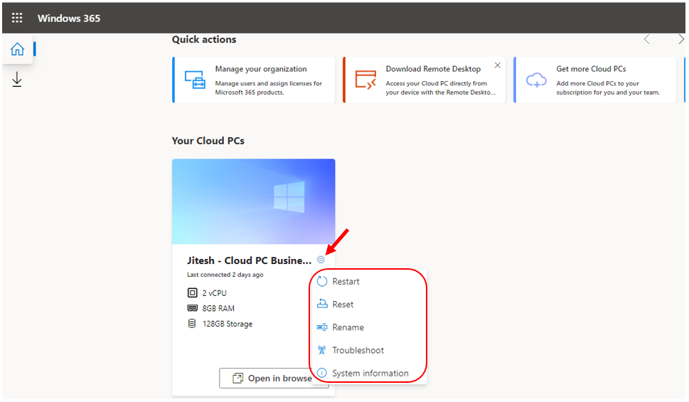 Business Edition Windows 365 Cloud PC End User Provisioning Experience Walkthrough 3