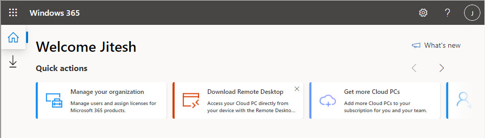 Business Edition Windows 365 Cloud PC Web Client End User Experience