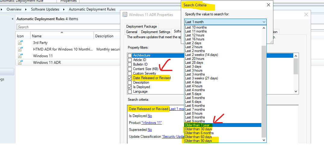 SCCM ADR Automatic Deployment Rule Creation Process 2